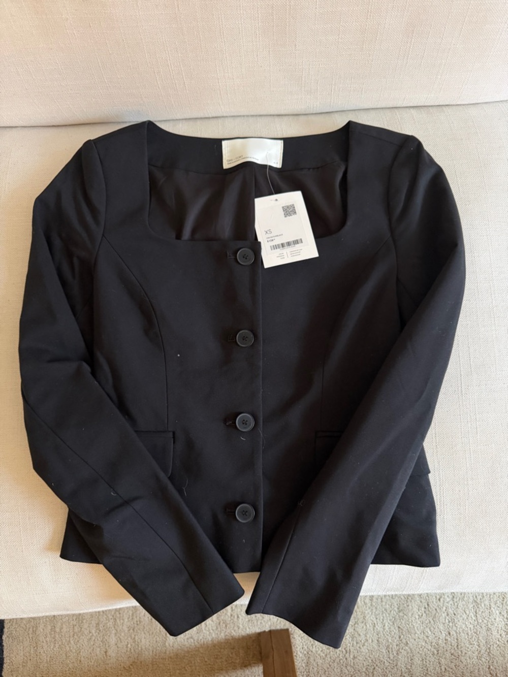 & OTHER STORIES Square Neck Blazer Top